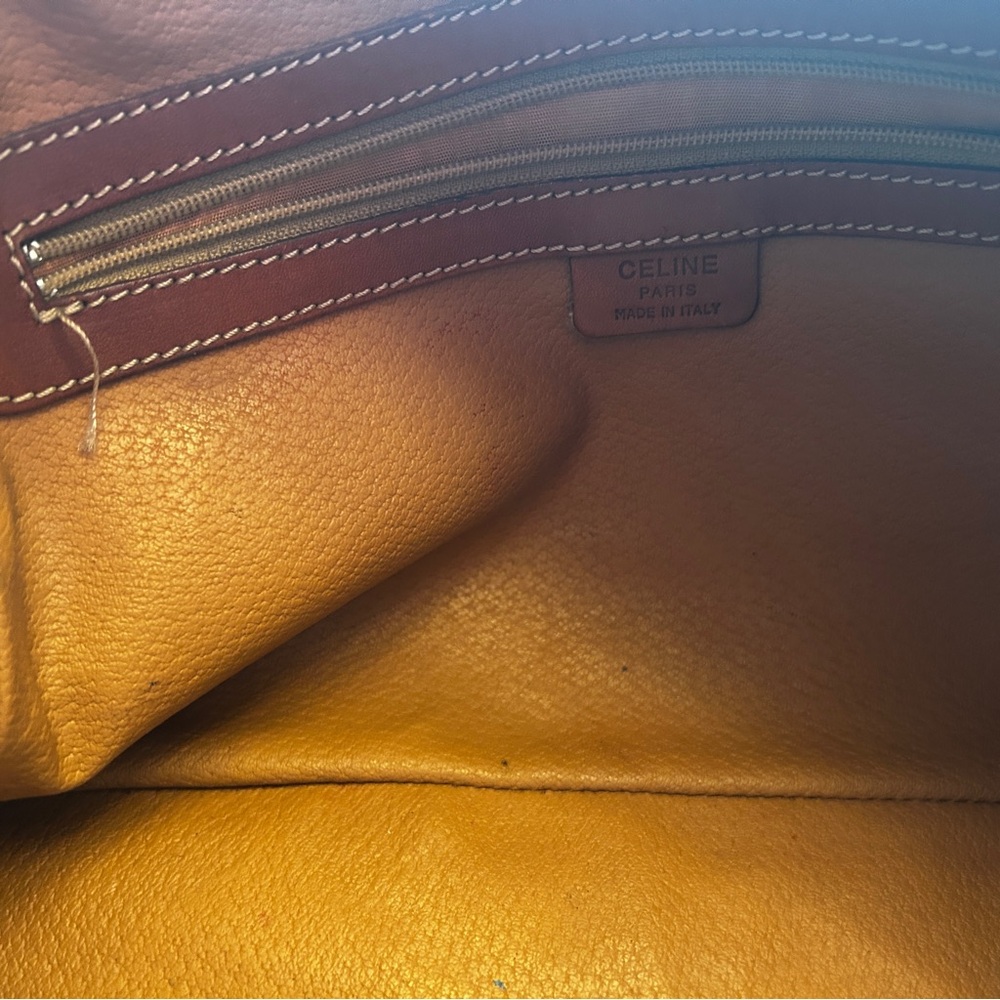 Vintage CELINE Macadam Dome Blazon Bowler Handbag PVC Leather Brown Purse COA - Picture 13 of 13